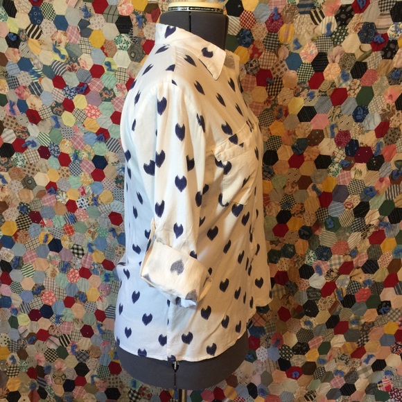 JUST LIVING | button-up top w/ roll-tab sleeves - Picture 3 of 7